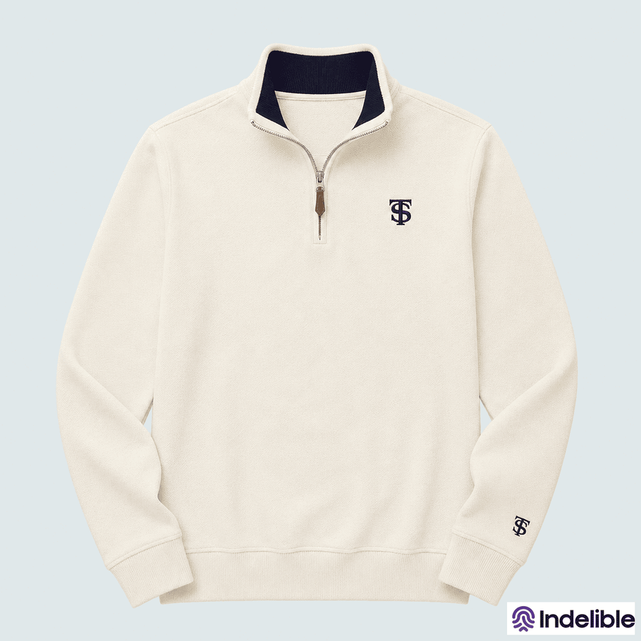 Premium Quarter-Zip Pullover — Dark navy - Image 2