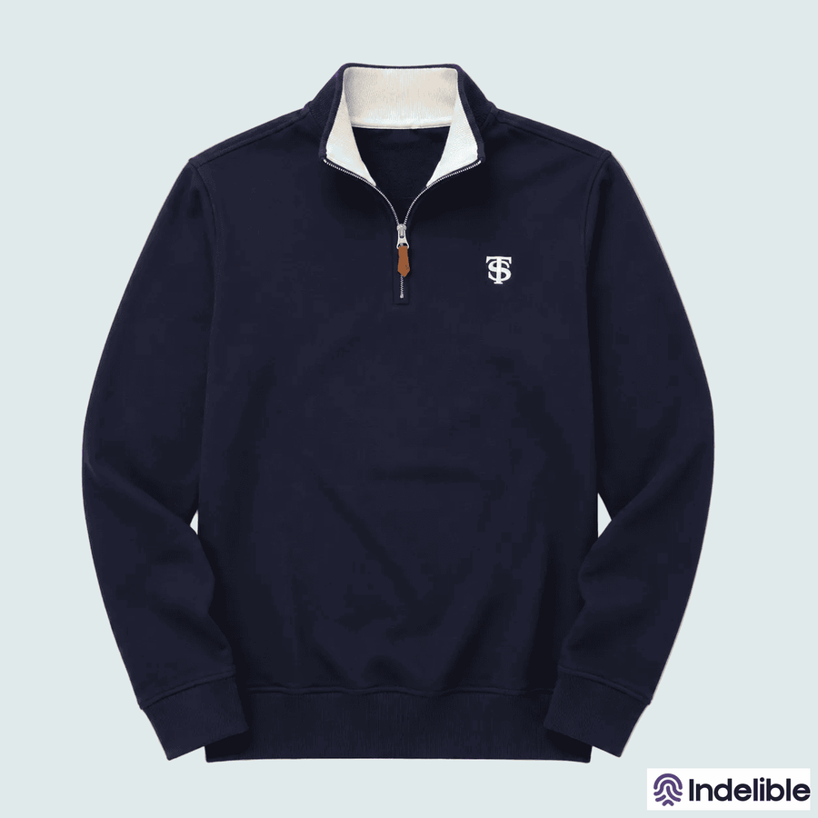 Premium Quarter-Zip Pullover — Dark navy